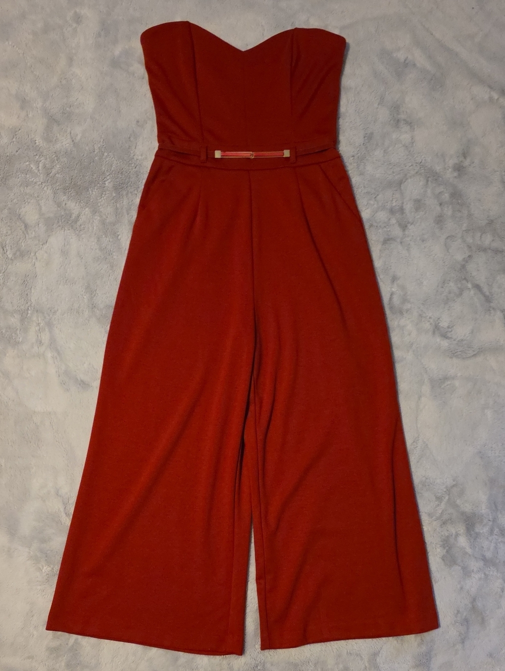 HAVE Sleeveless Bustier Wide-Leg Jumpsuit Size M